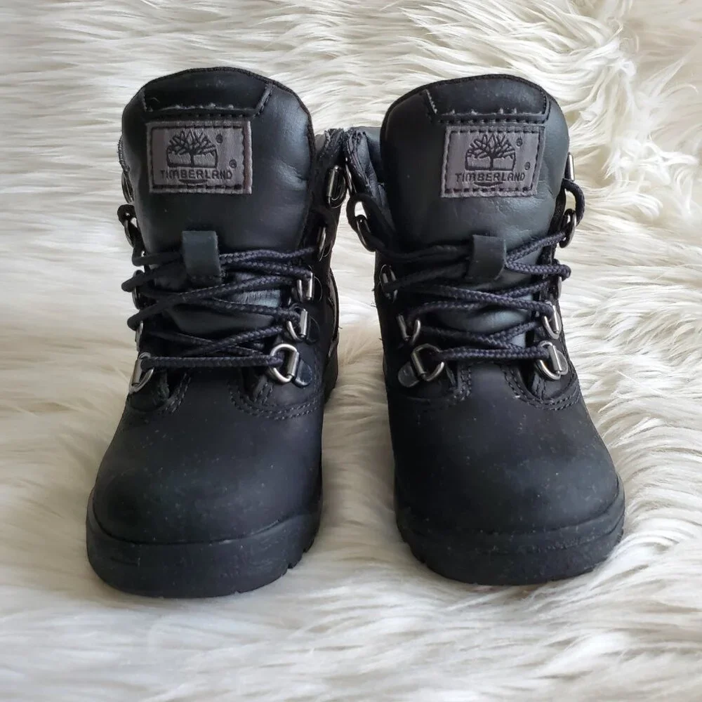 Timberland Black Toddler Waterproof Cushioned Field Boot SZ 9